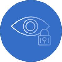 Retinal Scan Flat Bubble Icon vector