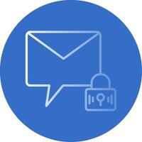 Private Message Flat Bubble Icon vector