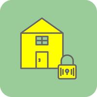 Home Filled Yellow Icon vector