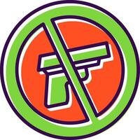 No Gun filled Design Icon vector