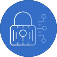 Cyber Security Flat Bubble Icon vector