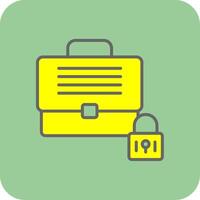 Briefcase Filled Yellow Icon vector