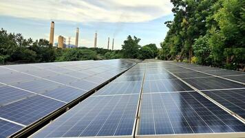 Display of solar panels in the afternoon towards Indonesia GO Green photo