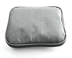 Pouch or bag fabric with gray color on white background photo