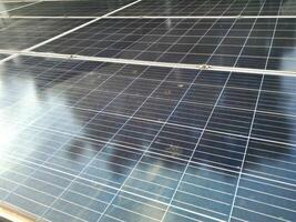 Display of solar panels in the afternoon towards Indonesia GO Green photo