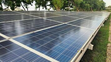 Display of solar panels in the afternoon towards Indonesia GO Green photo