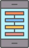 App Line Filled Light Icon vector