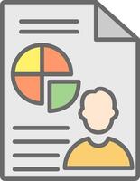 Presentation Line Filled Light Icon vector