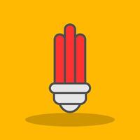Bulb Filled Shadow Icon vector