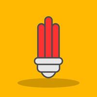 Bulb Filled Shadow Icon vector