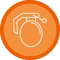 Grenade Line Multi Circle Icon vector