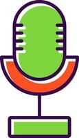 Microphone filled Design Icon vector