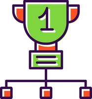 Trophy filled Design Icon vector