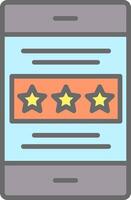 Rating Line Filled Light Icon vector