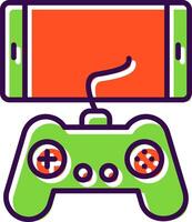 Mobile Game filled Design Icon vector