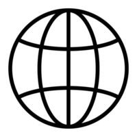 Globe Line Icon Design vector