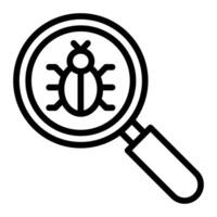 Debug Line Icon Design vector