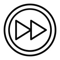 Forward Line Icon Design vector