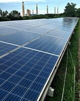 Display of solar panels in the afternoon towards Indonesia GO Green photo