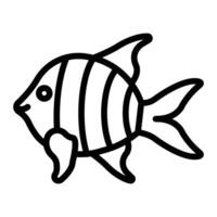 Fish Line Icon Design vector