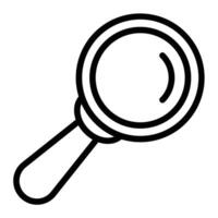 Magnifing Glass Line Icon Design vector