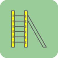 Ladder Filled Yellow Icon vector