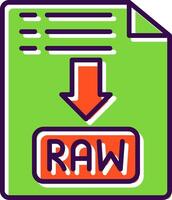 Raw filled Design Icon vector