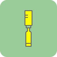 Chisel Filled Yellow Icon vector