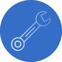 Spanner Flat Bubble Icon vector