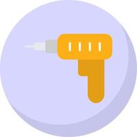 Nail Gun Flat Bubble Icon vector