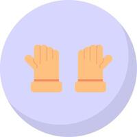 Gloves Flat Bubble Icon vector