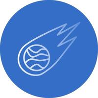 Asteroid Flat Bubble Icon vector