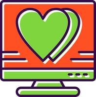 Heart filled Design Icon vector