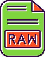 Raw filled Design Icon vector