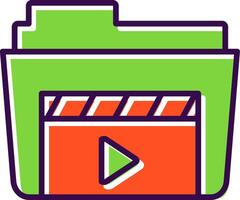 Footage filled Design Icon vector
