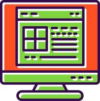 Software filled Design Icon vector