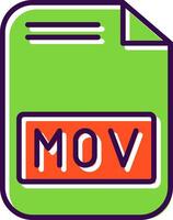 Mov File filled Design Icon vector