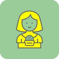 Journalist Filled Yellow Icon vector