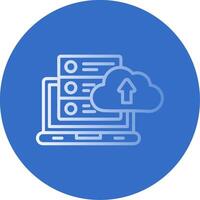 Transfer Data Flat Bubble Icon vector