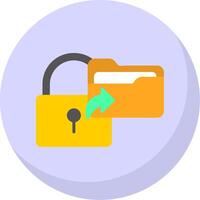 Secure Data Flat Bubble Icon vector