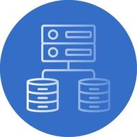 Data Server Flat Bubble Icon vector