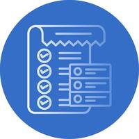 Data List Flat Bubble Icon vector