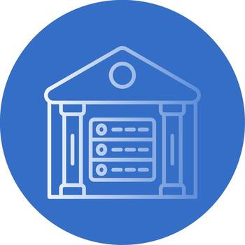 Data Warehouse Flat Bubble Icon vector