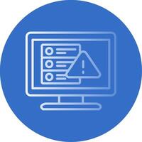 Warning Flat Bubble Icon vector