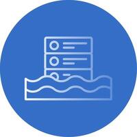 Data Lake Flat Bubble Icon vector