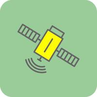 Satelite Filled Yellow Icon vector