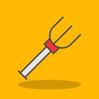 Fork Filled Shadow Icon vector