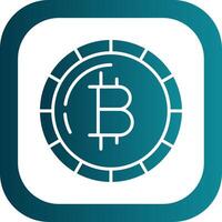 bitcoin bitcoin glifo degradado esquina icono vector