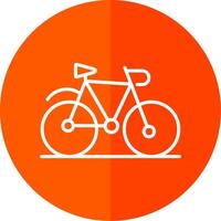 Bicycle Line Yellow White Icon vector