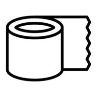 Toilet Roll Line Icon Design vector